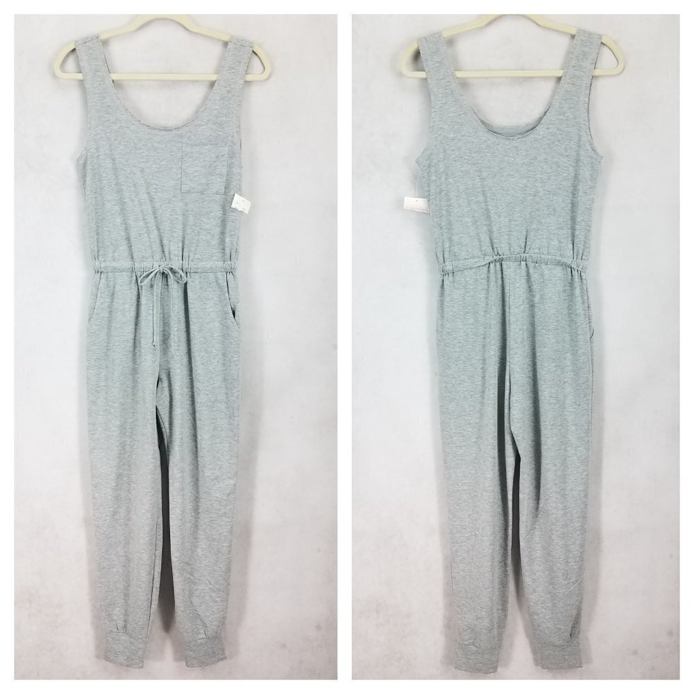 NEW Revival Brand Size S Sleeveless Soft Jumpsuit Gray w Pockets